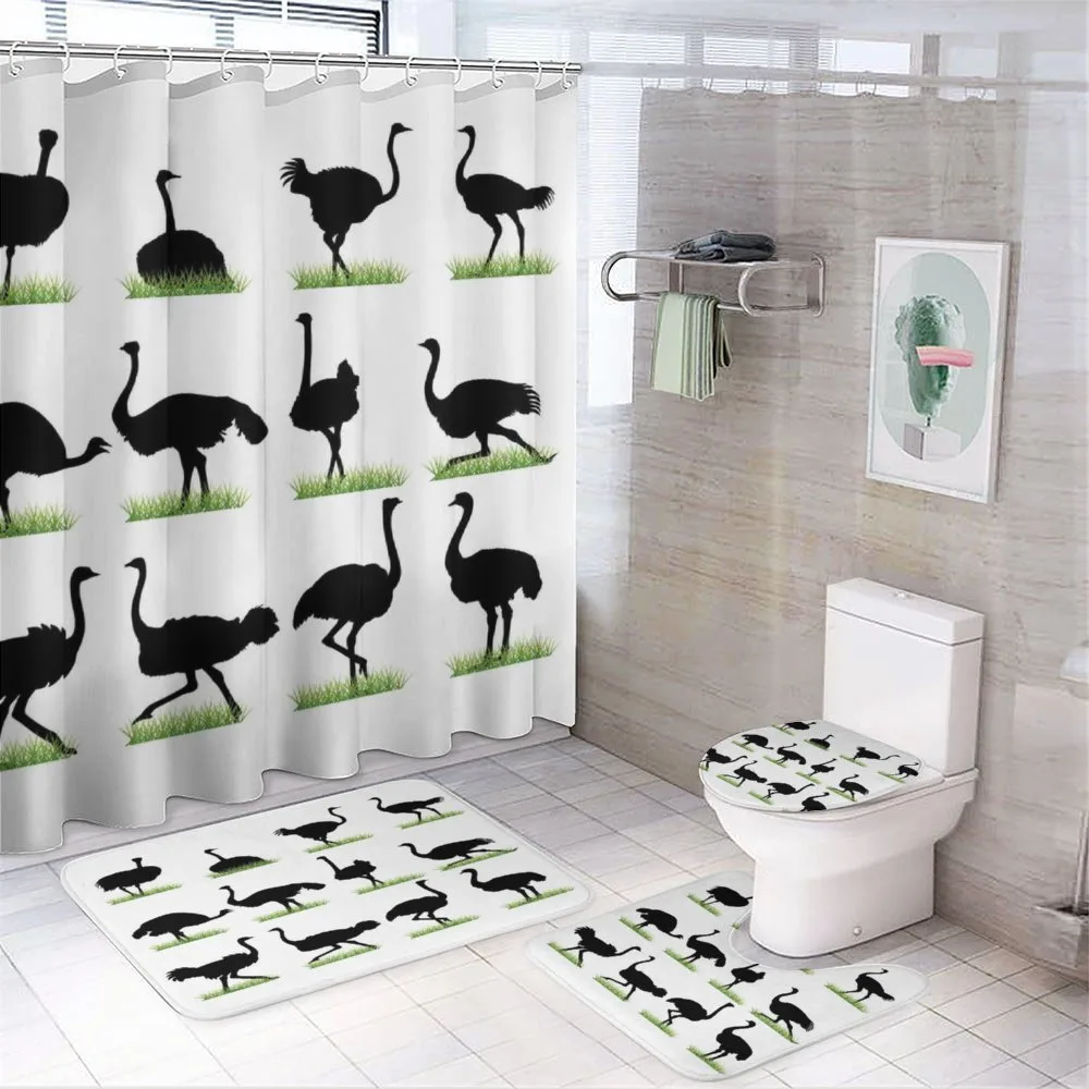 Animal Silhouette Grass — 4-Piece Bathroom Set preview