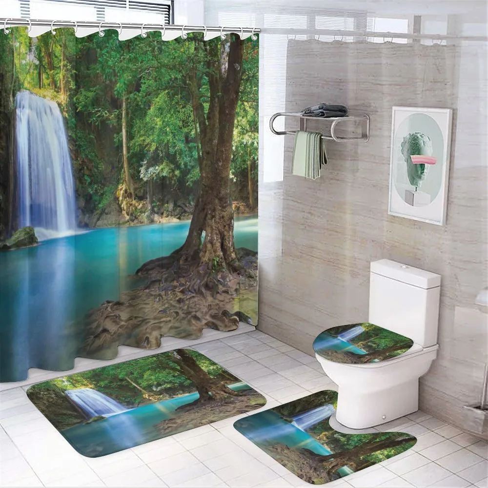 Asia Thailand Jungle Trees — 4-Piece Bathroom Set preview