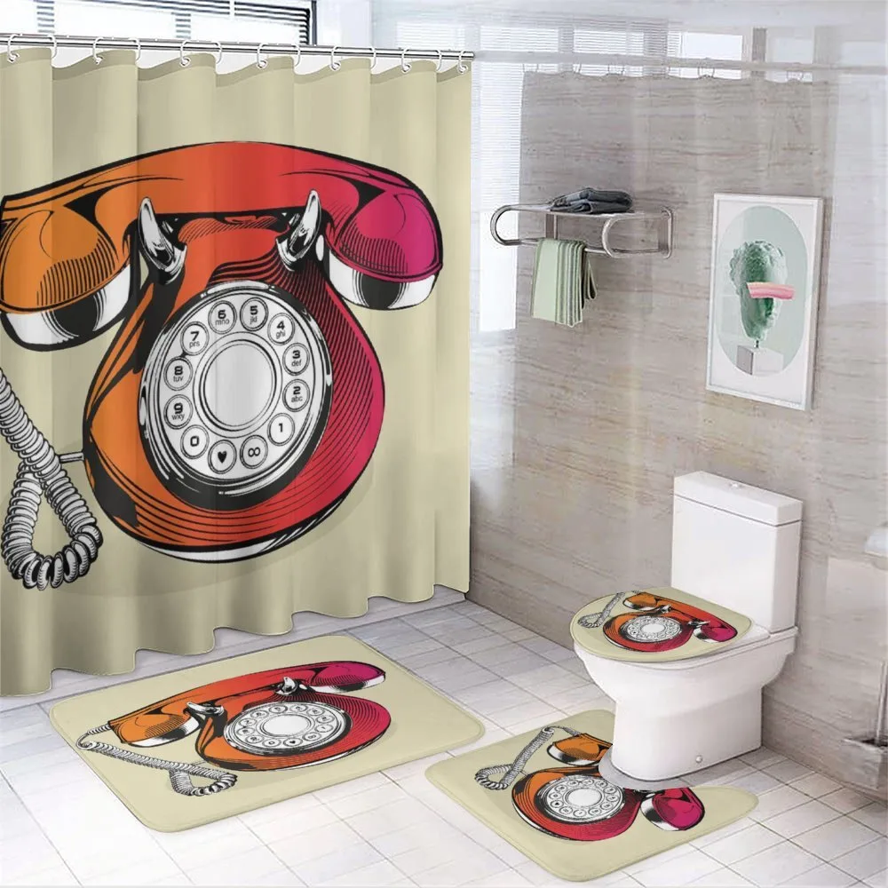 Classic Retro Telephone — 4-Piece Bathroom Set preview