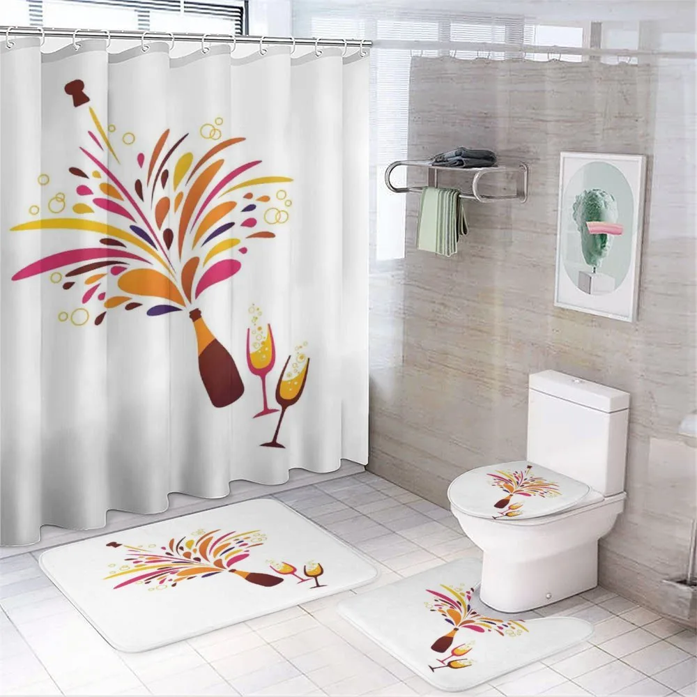Colorful Champagne Splash — 4-Piece Bathroom Set preview