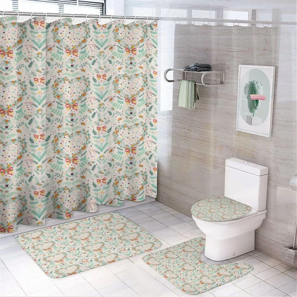 Vintage Hearts Ribbons — 4-Piece Bathroom Set preview
