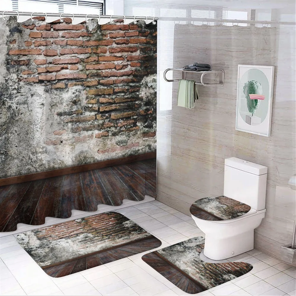 Worn Looking Wall Photo — 4-Piece Bathroom Set preview