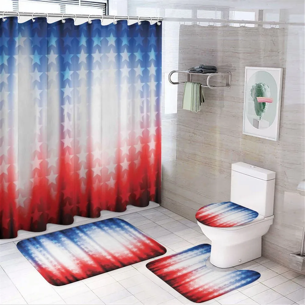 Abstract Digital Star — 4-Piece Bathroom Set preview
