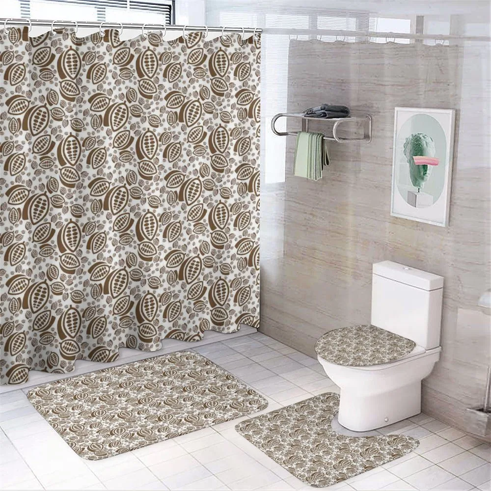 Chocolate Beans Abstract — 4-Piece Bathroom Set preview