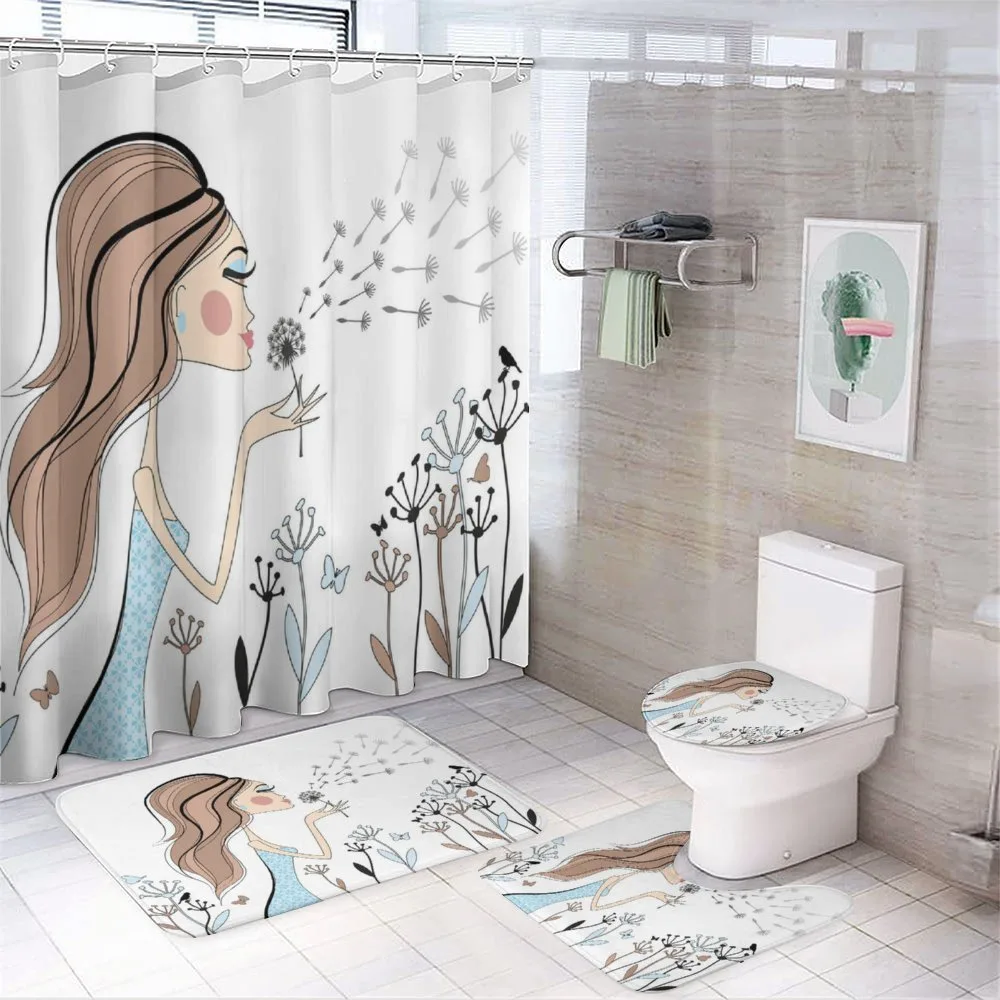 Dandelion Flower Spring — 4-Piece Bathroom Set preview
