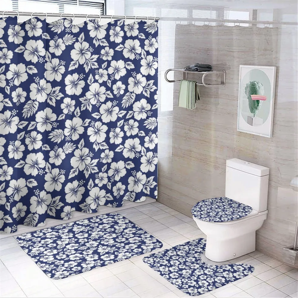Flowering Hibiscuses — 4-Piece Bathroom Set preview