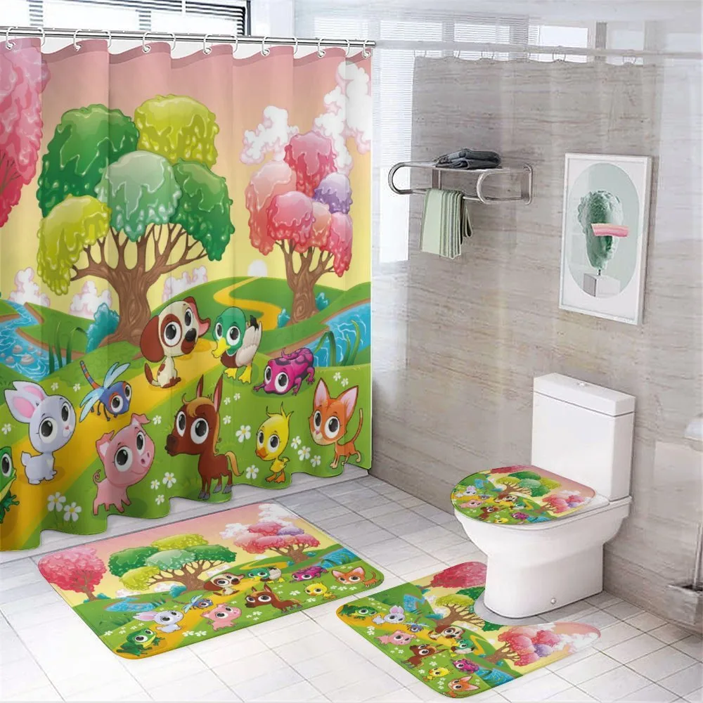 Kids Cartoon Animals — 4-Piece Bathroom Set preview