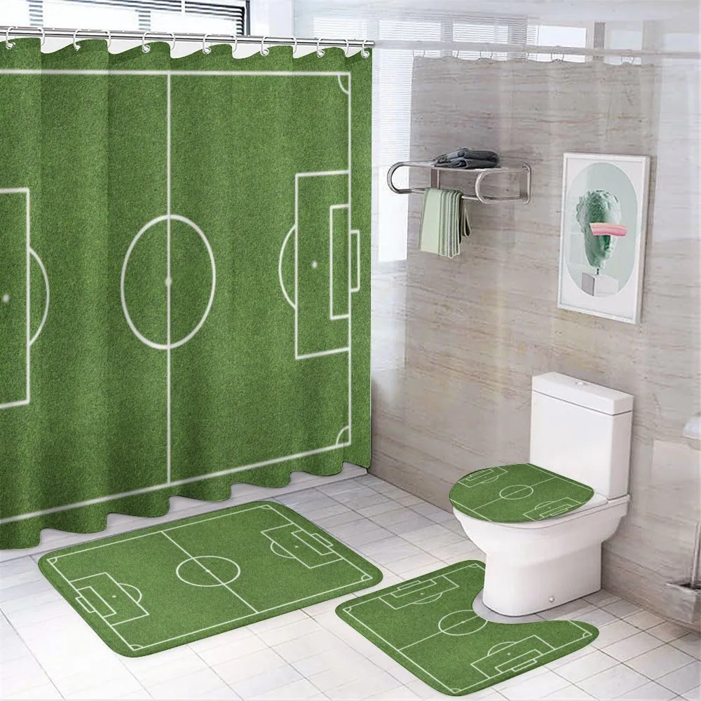 Soccer Stadium Field — 4-Piece Bathroom Set preview