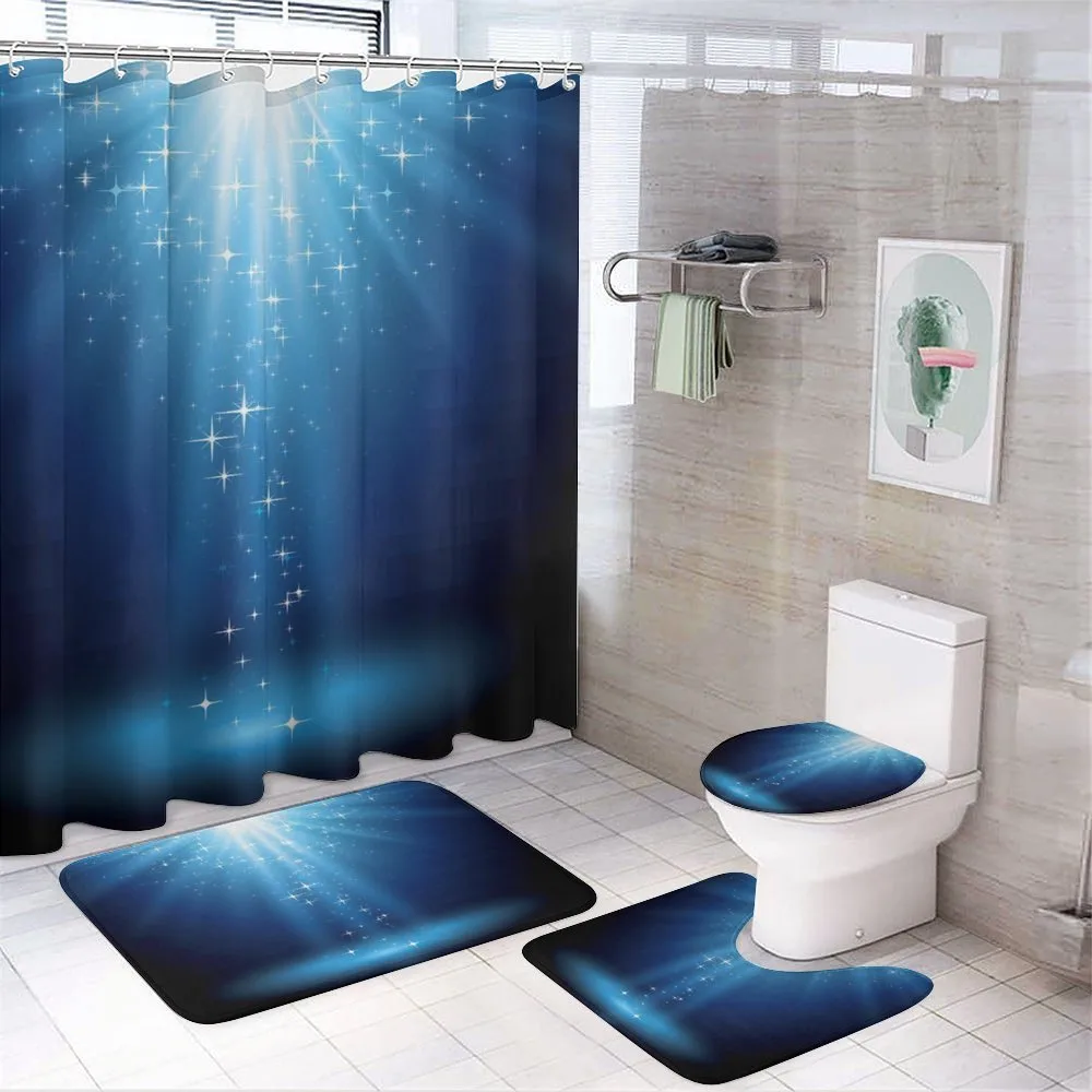 Star Night Vibrant Blue Tones — 4-Piece Bathroom Set preview