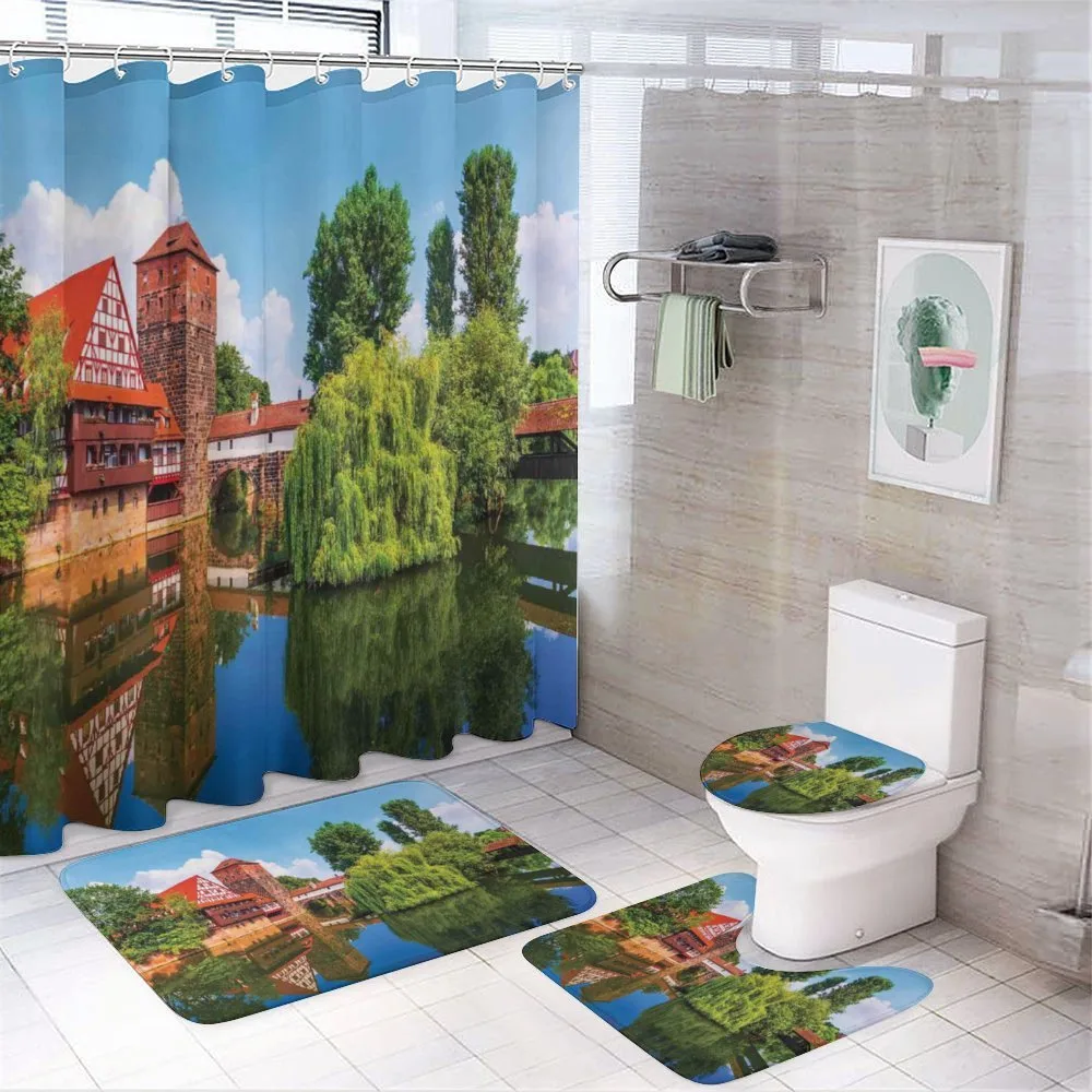 Summer View German Town — 4-Piece Bathroom Set preview