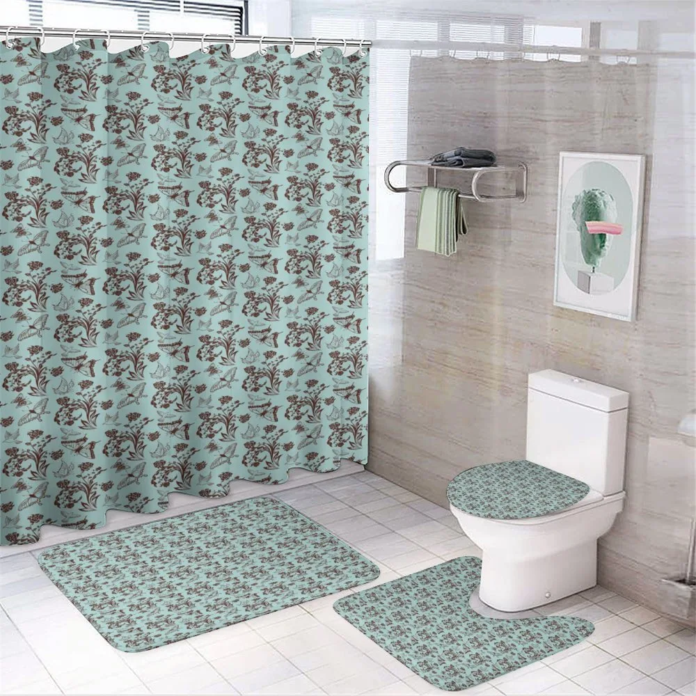 Bouquet of Blooming Roses — 4-Piece Bathroom Set preview