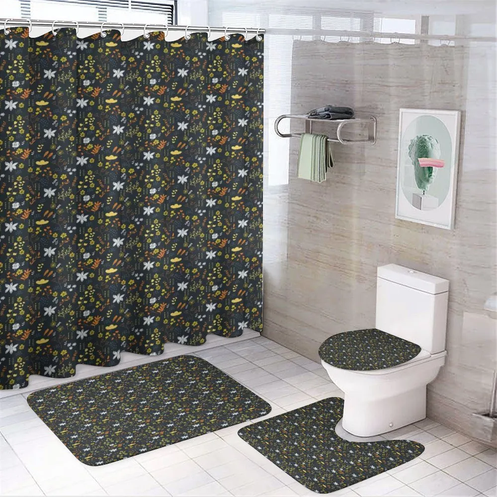 Childish Doodle Blossoms — 4-Piece Bathroom Set preview