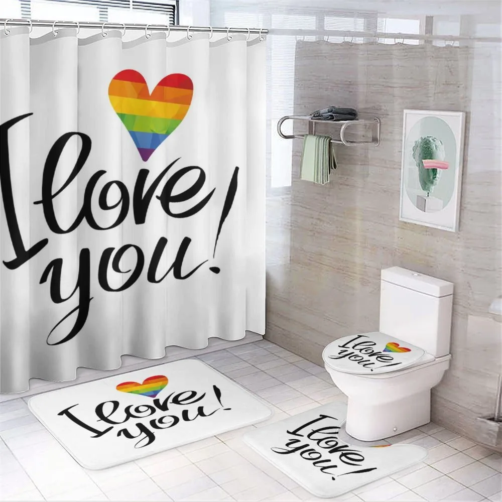 Heart Gay Couples Love — 4-Piece Bathroom Set preview
