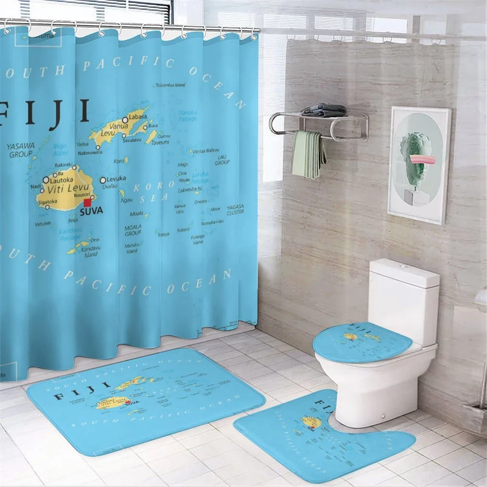 Political Map Capital Suva — 4-Piece Bathroom Set preview