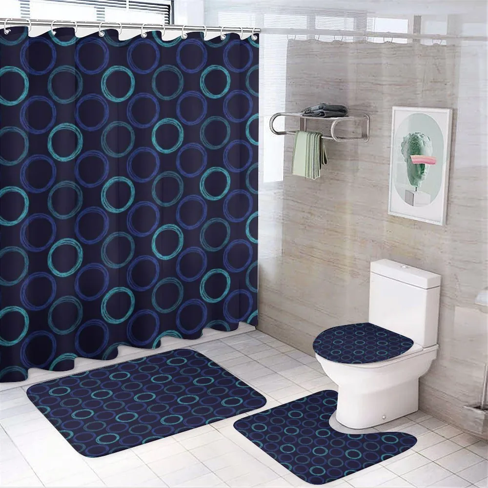 Scribble Art Circles — 4-Piece Bathroom Set preview