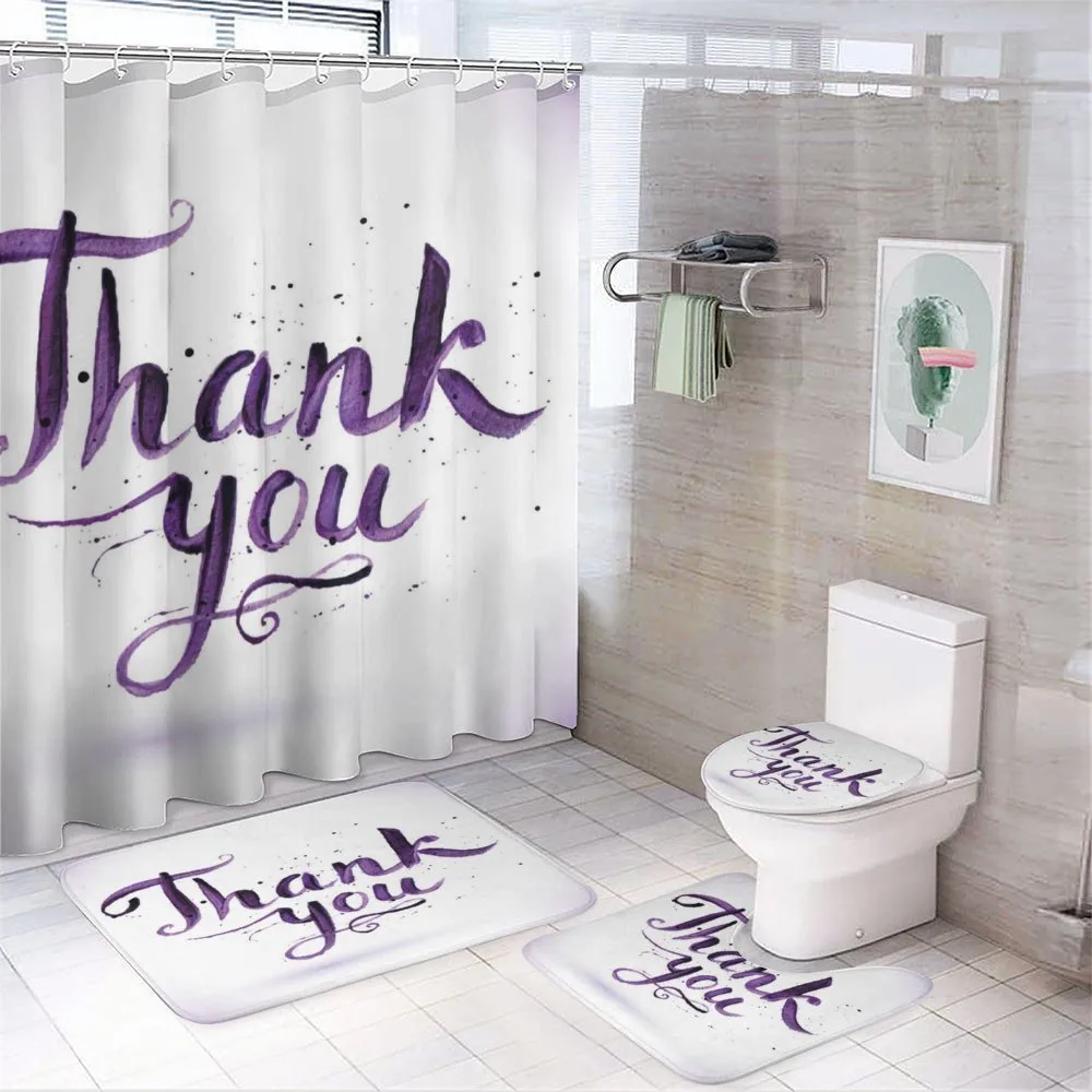 Spots Paintbrush Strokes — 4-Piece Bathroom Set preview