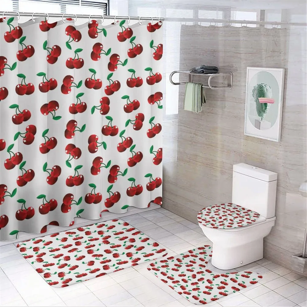 Vibrant Cherries Summer — 4-Piece Bathroom Set preview