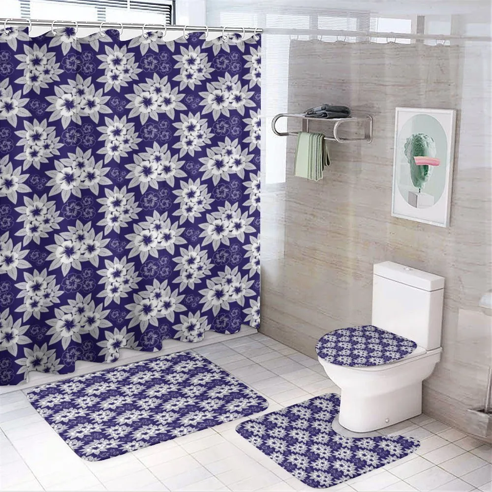 Vintage Flora Pattern — 4-Piece Bathroom Set preview