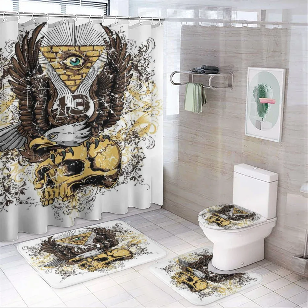 American Eagle on Skull — 4-Piece Bathroom Set preview