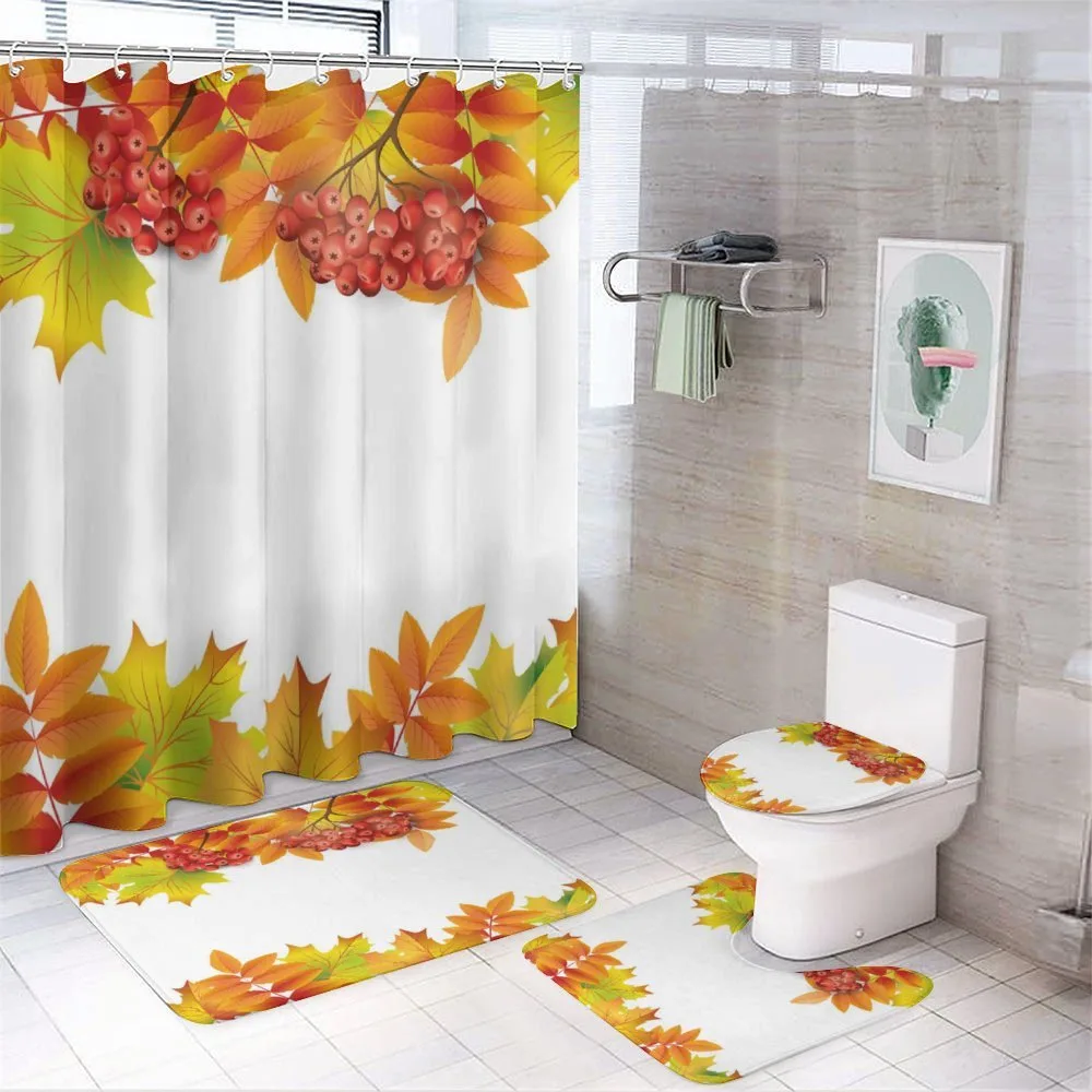 Autumn Branches Border — 4-Piece Bathroom Set preview
