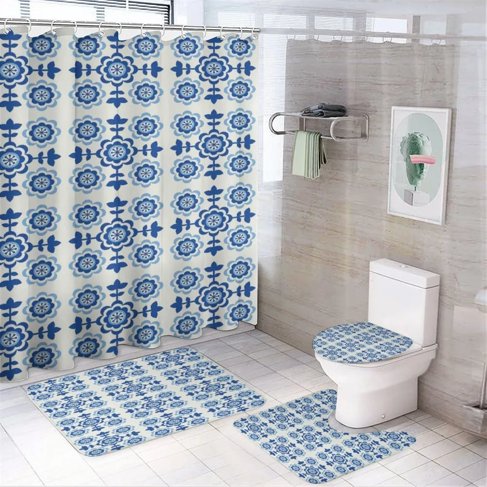 Blooming Flower Petals 4-Piece Bathroom Set product video