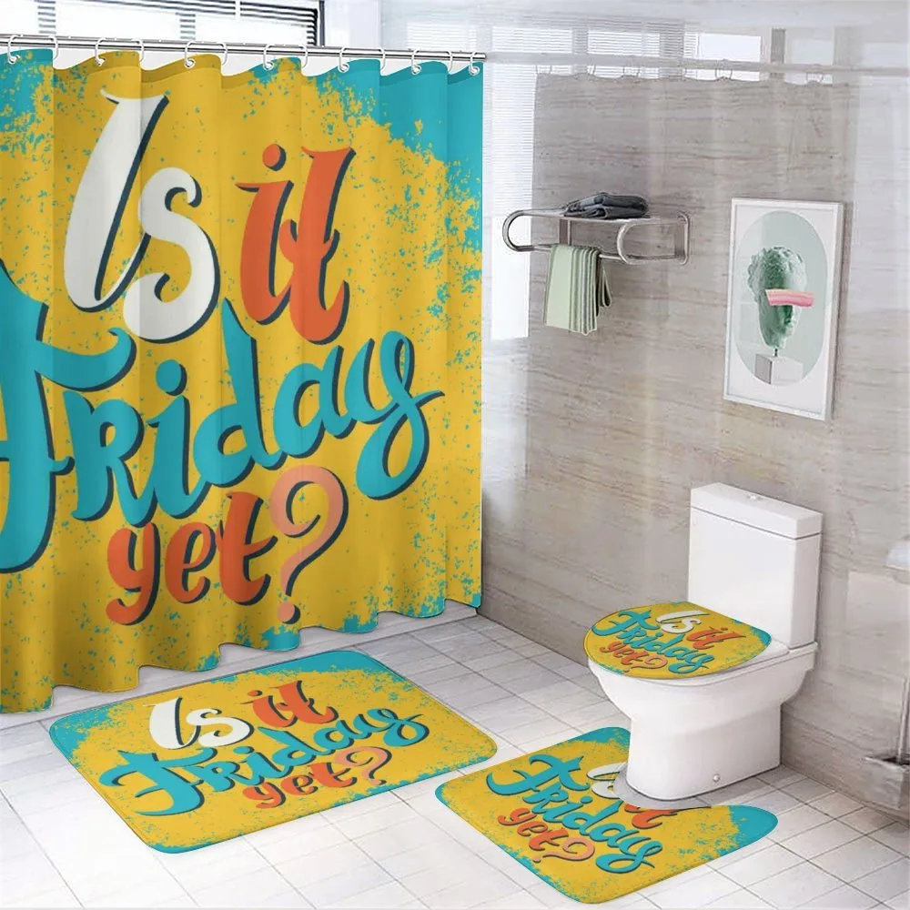 Is It Friday Yet Grungy — 4-Piece Bathroom Set preview