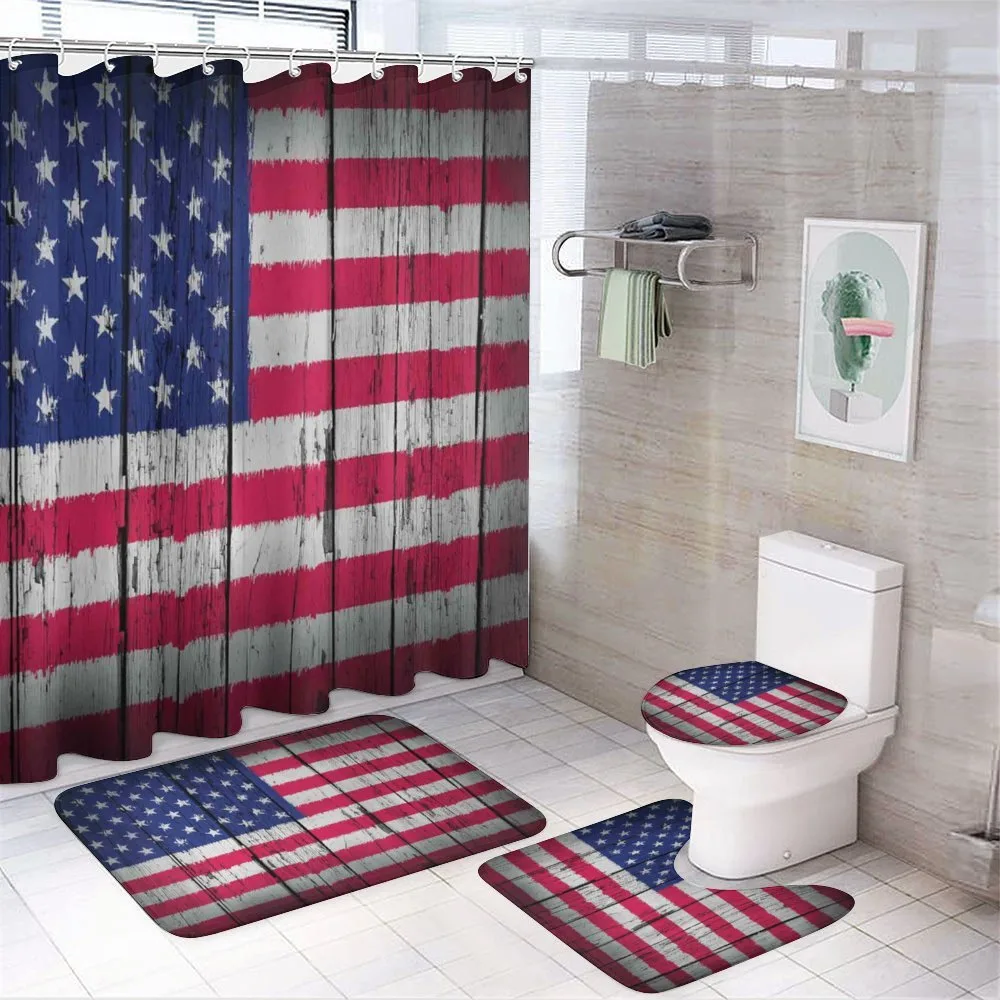 July Fourth Freedom Day 4-Piece Bathroom Set product video