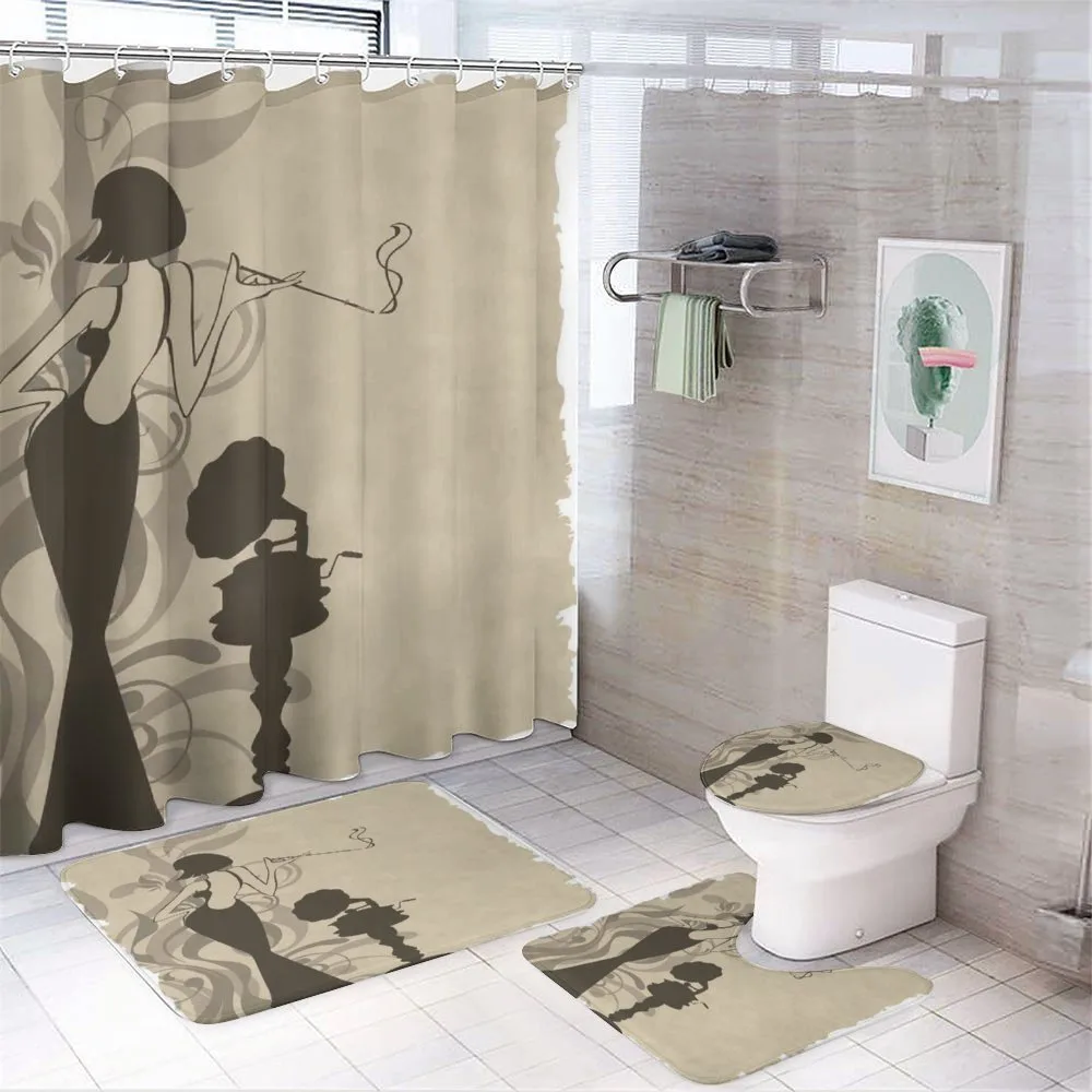 Smoker Girl Retro — 4-Piece Bathroom Set preview