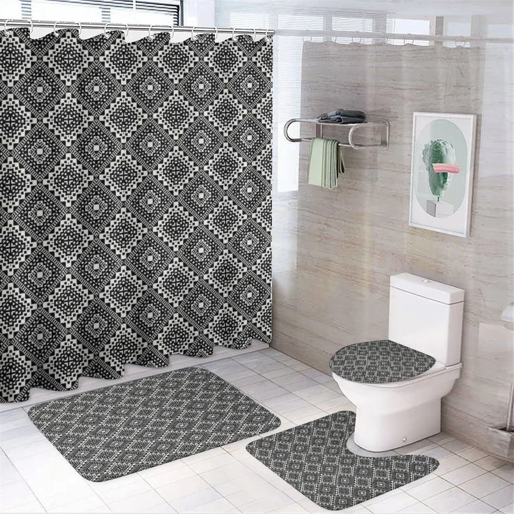 Tribal Minimalist Graphic — 4-Piece Bathroom Set preview