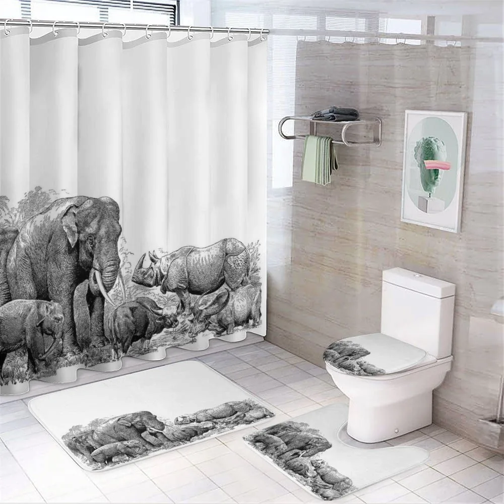 Elephants — 4-Piece Bathroom Set preview