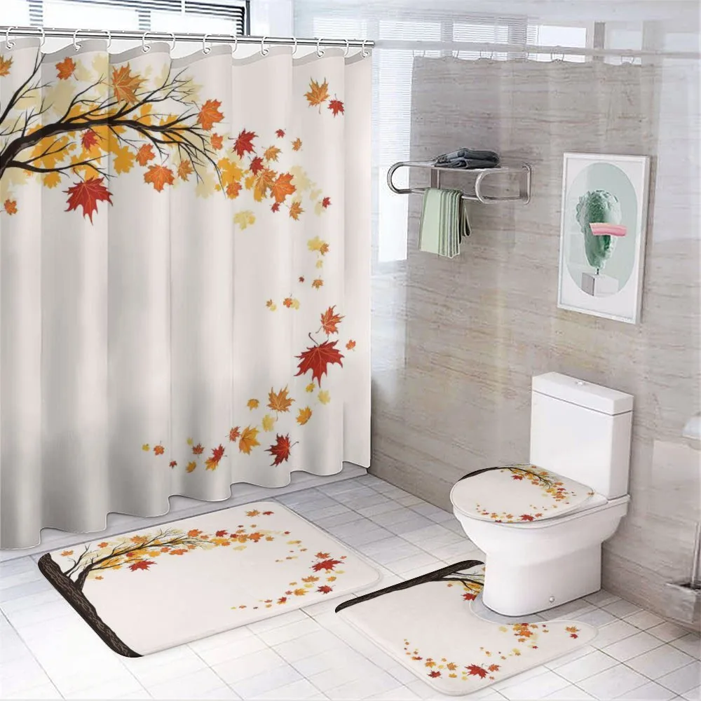 Flying Maple Leaf Seasons — 4-Piece Bathroom Set preview