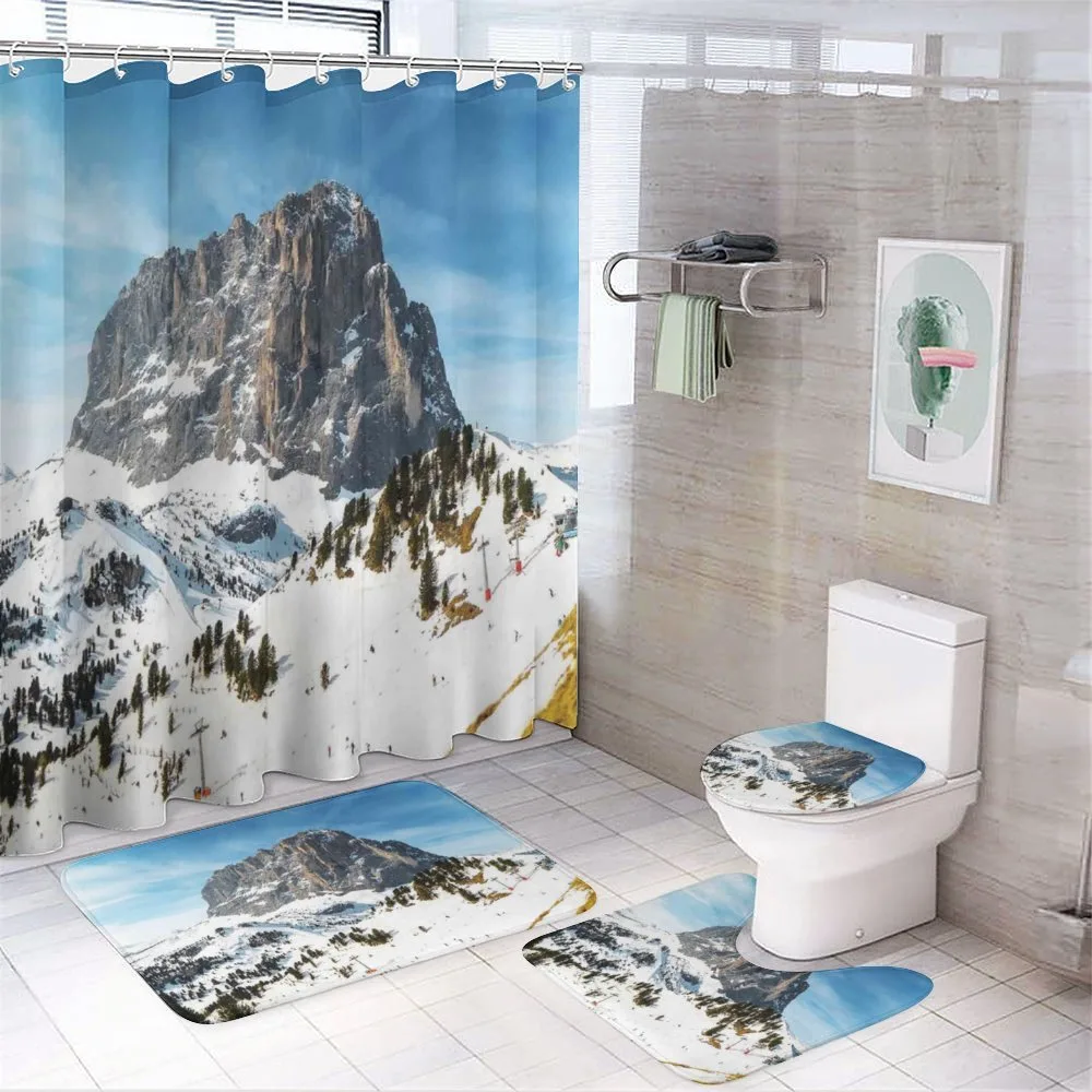 Mediterranean Snowy Peak — 4-Piece Bathroom Set preview
