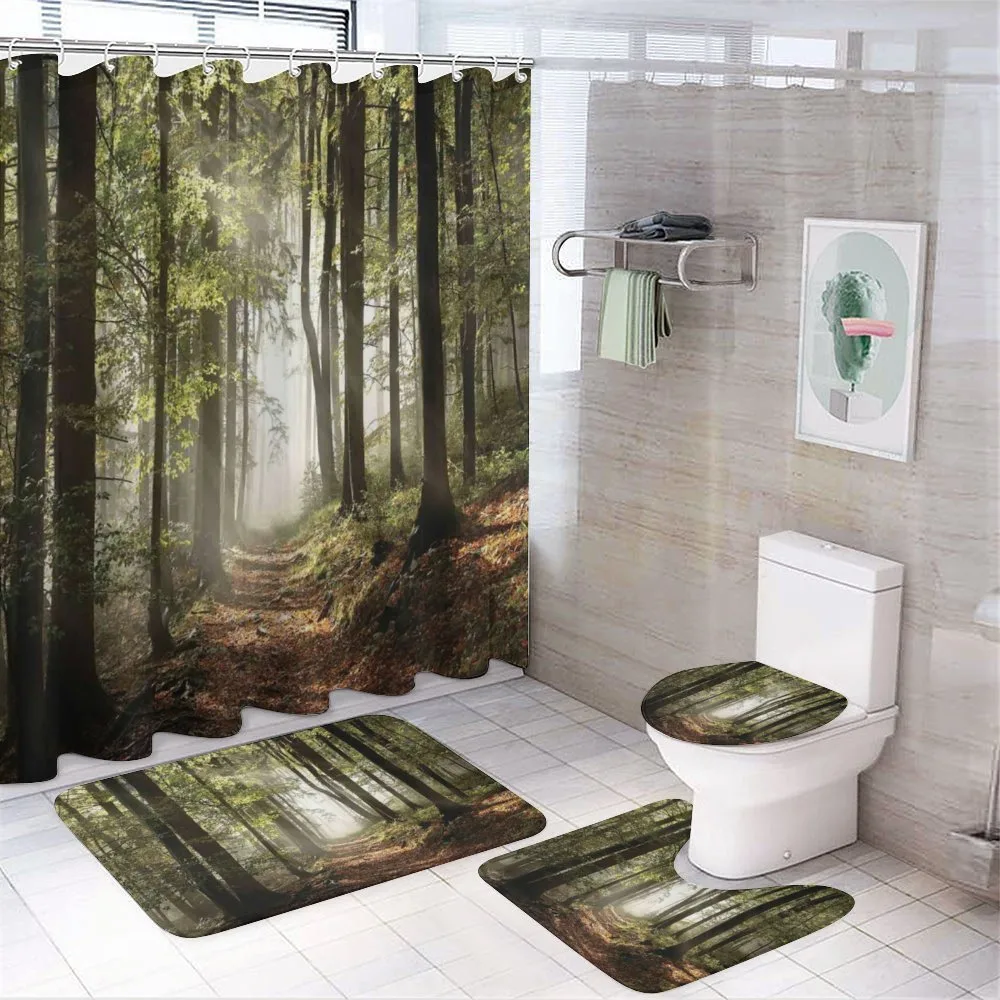 Mist Wilderness Mountain — 4-Piece Bathroom Set preview