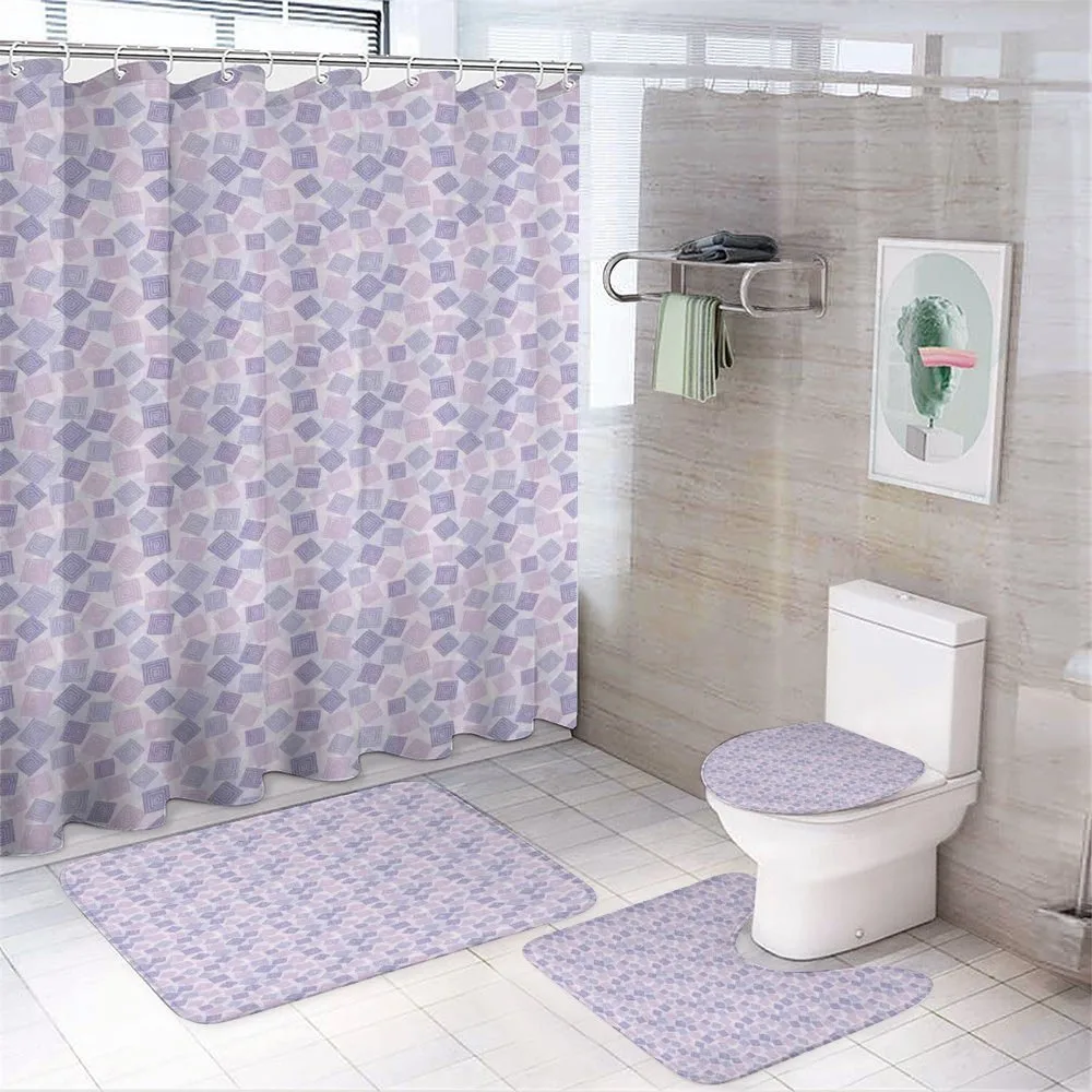 Ornate Spiral Pattern — 4-Piece Bathroom Set preview