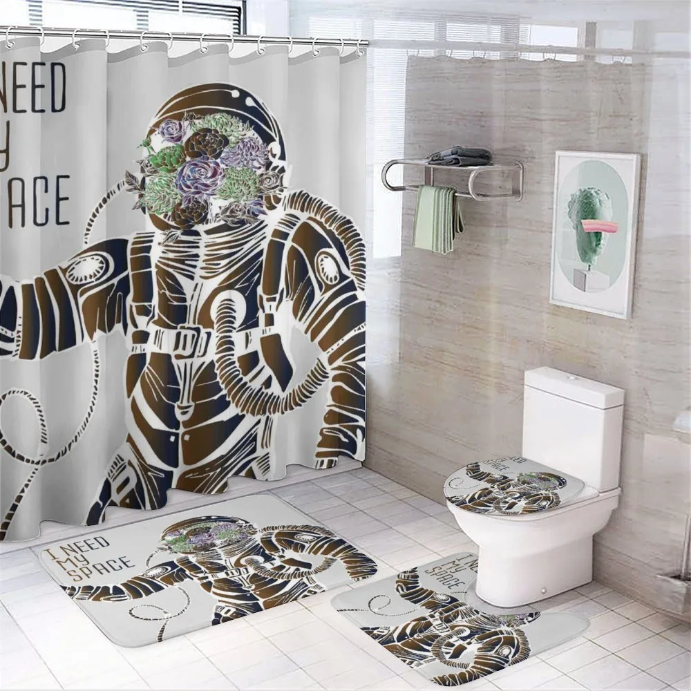 Pilot Man Illustration — 4-Piece Bathroom Set preview