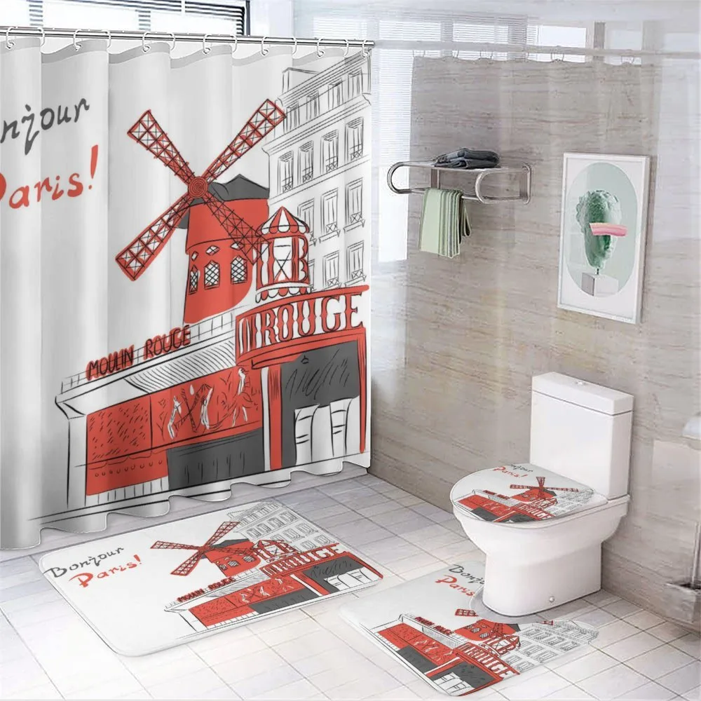Urban Sketchy Landscape — 4-Piece Bathroom Set preview