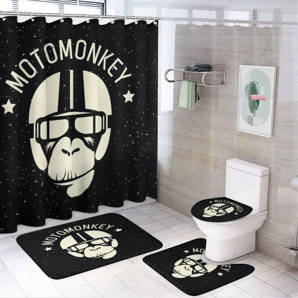 Alien Monkey Sign — 4-Piece Bathroom Set preview