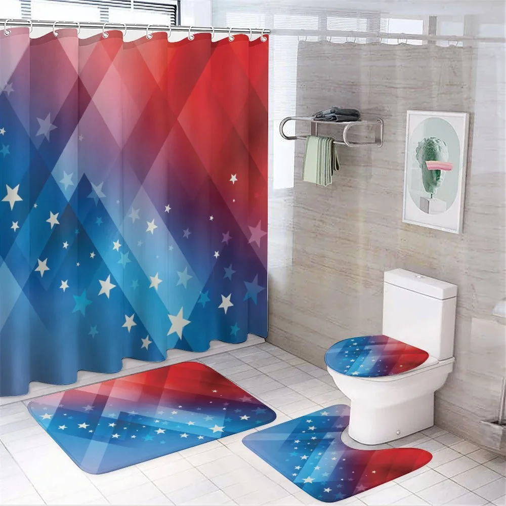 Diamond Rhombuses — 4-Piece Bathroom Set preview