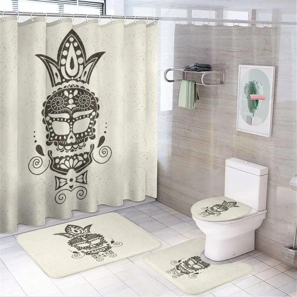 Native Skull Head — 4-Piece Bathroom Set preview