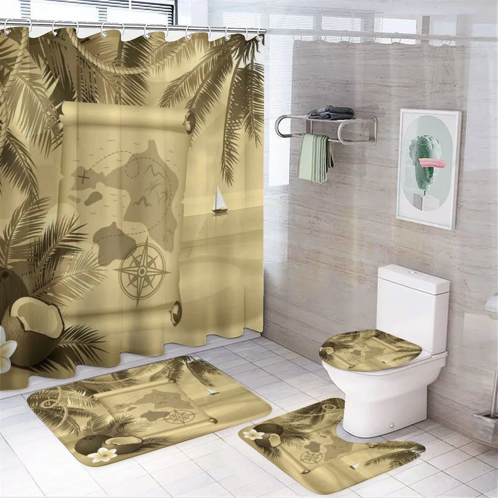 Sepia View of Island — 4-Piece Bathroom Set preview