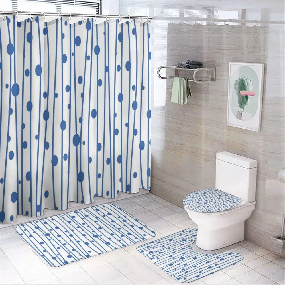 Water Drop Lines — 4-Piece Bathroom Set preview