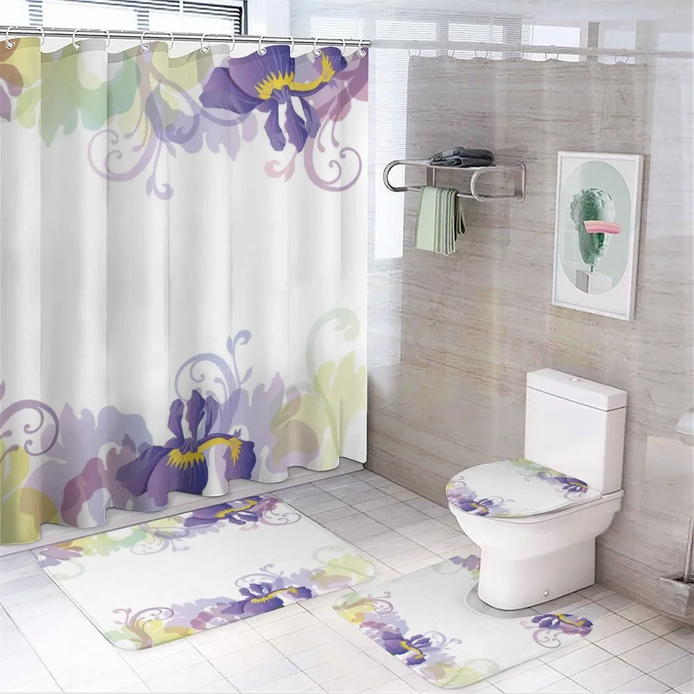 Classic Petals Pastel — 4-Piece Bathroom Set preview