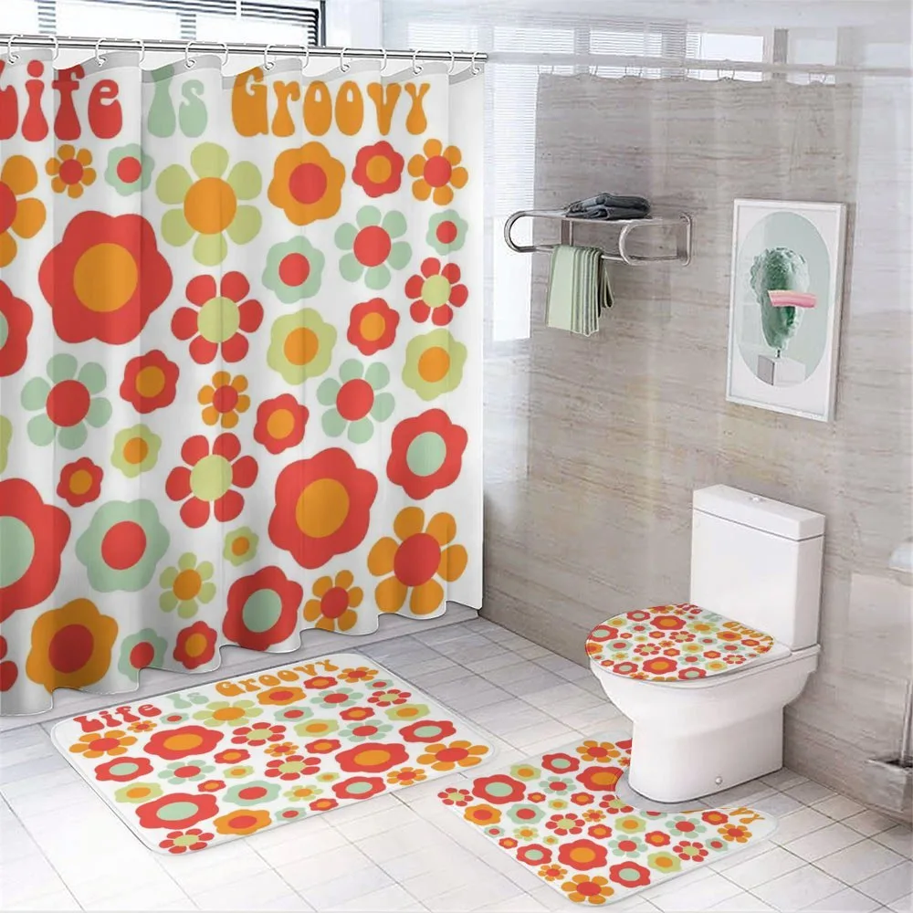 Colored Art Dated Style — 4-Piece Bathroom Set preview