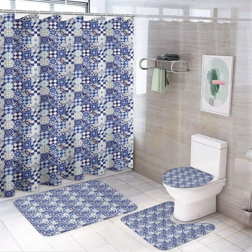 Geometric Elements — 4-Piece Bathroom Set preview