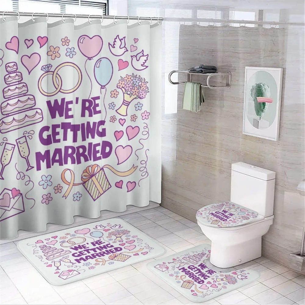 Happy Composition Doves — 4-Piece Bathroom Set preview