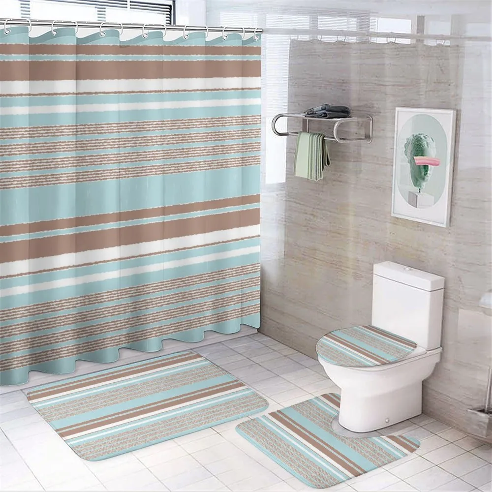 Horizontal Stripes Lines — 4-Piece Bathroom Set preview
