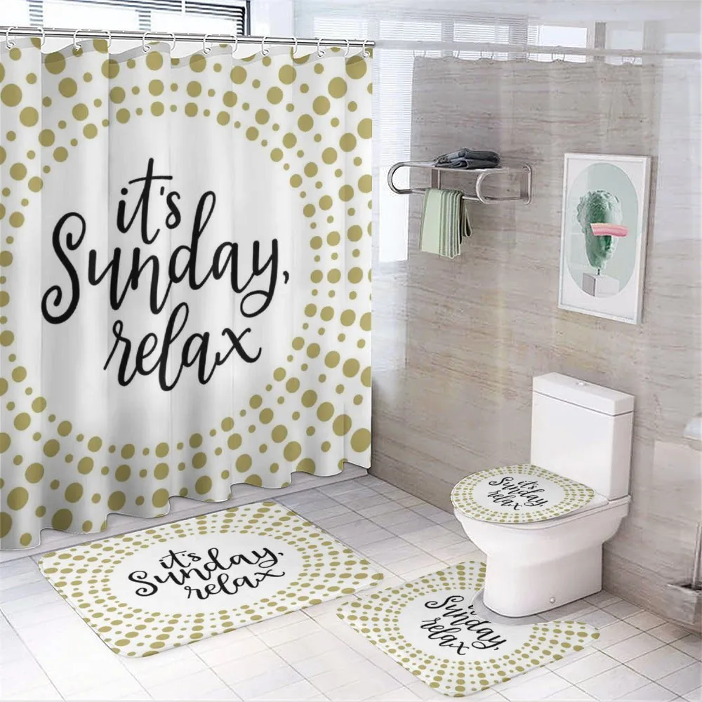 It is Sunday Relax Message — 4-Piece Bathroom Set preview