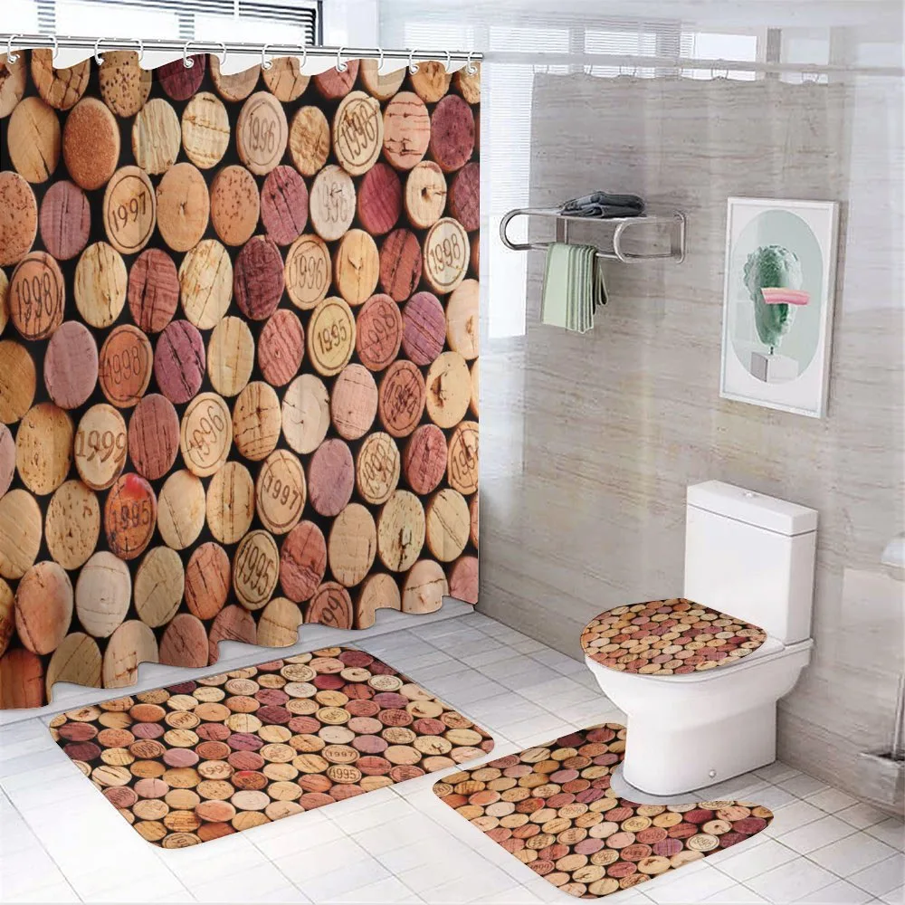 Random Used Wine Corks — 4-Piece Bathroom Set preview