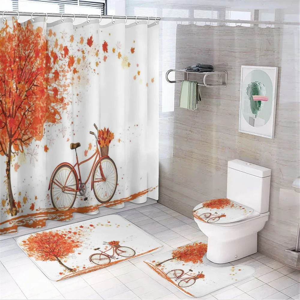 Watercolor Fall Season — 4-Piece Bathroom Set preview