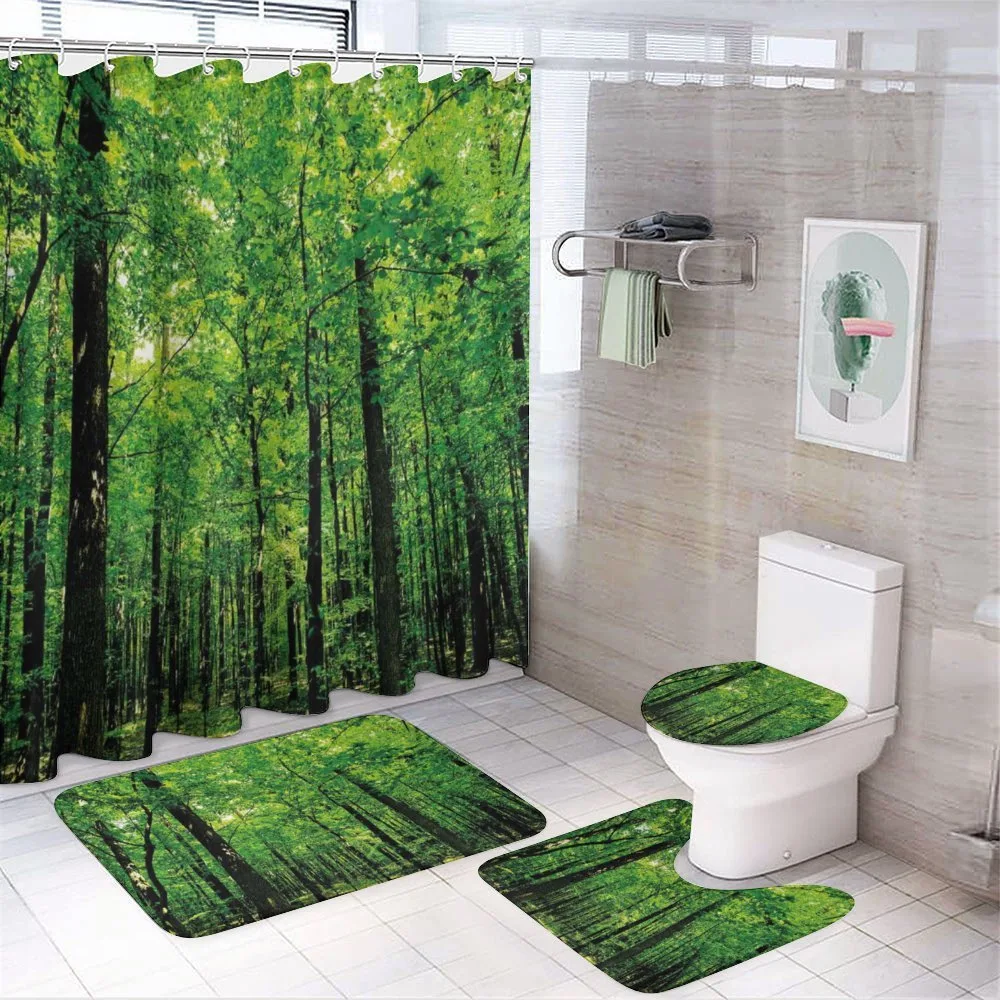 Woodland Tree Forest Sun — 4-Piece Bathroom Set preview